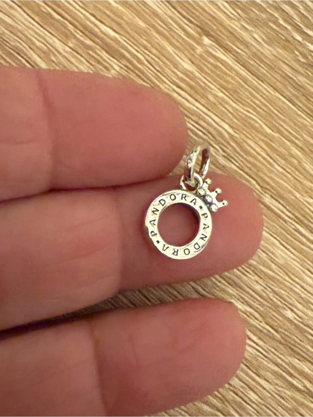 Pandora Silver Crown Ring Dangle Charm - Silver